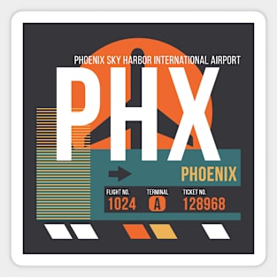 Phoenix (PHX) Airport Code Baggage Tag A Magnet